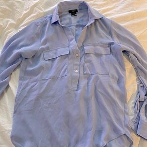 Ann Taylor Factory Blue Button Down